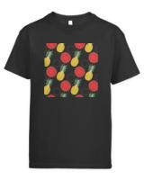 Pineapple T- Shirt Pineapple Coconut Watermelon Pattern T- Shirt