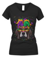 Pointer Mardi Gras T- Shirt Pointer Mardi Gras Dog Face Carnival Jester Festival T- Shirt