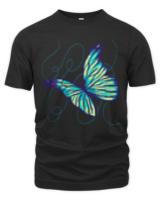 Butterflies T- Shirt Butterfly Green T- Shirt