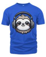 Sloth Mode T-ShirtSloth With Headphones T-Shirt_by DetourShirts_