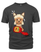 Yorkshire Terrier T- Shirt Naughty Yorkshire Terrier Spilled Ketchup T- Shirt