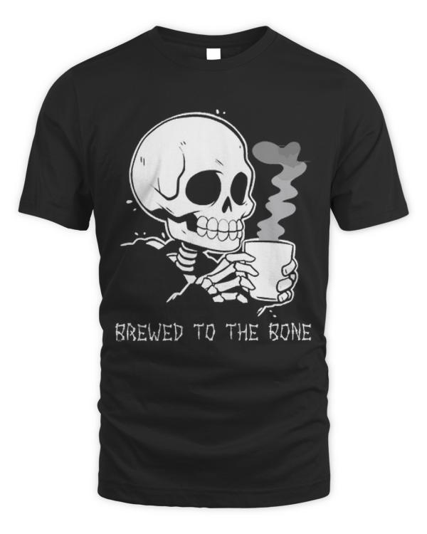 Halloween T-ShirtFunny Skeleton Goth Men Women Funny Halloween Coffee T-Shirt_by KsuAnn_ (5)