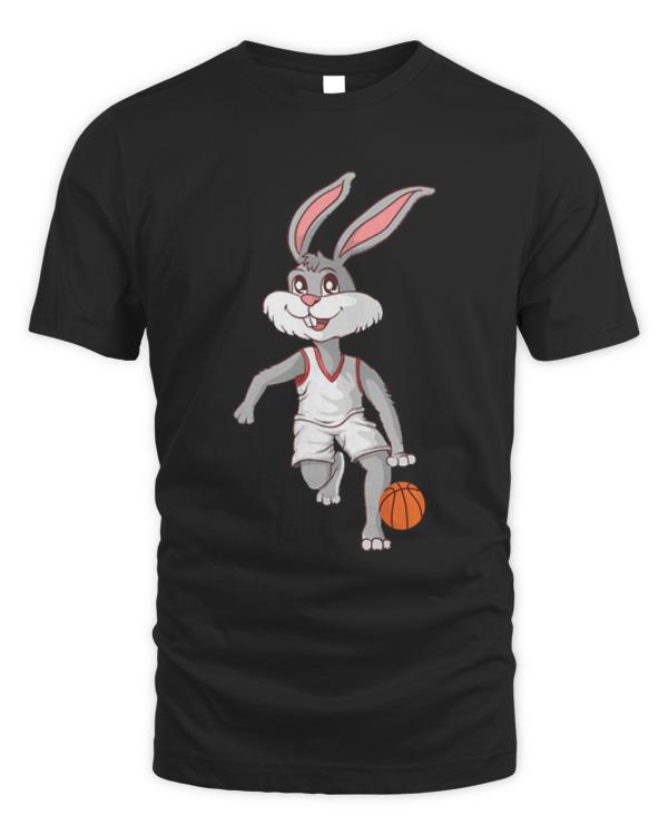 Easter T- Shirt Easter day Bunny Basketball T- Shirt