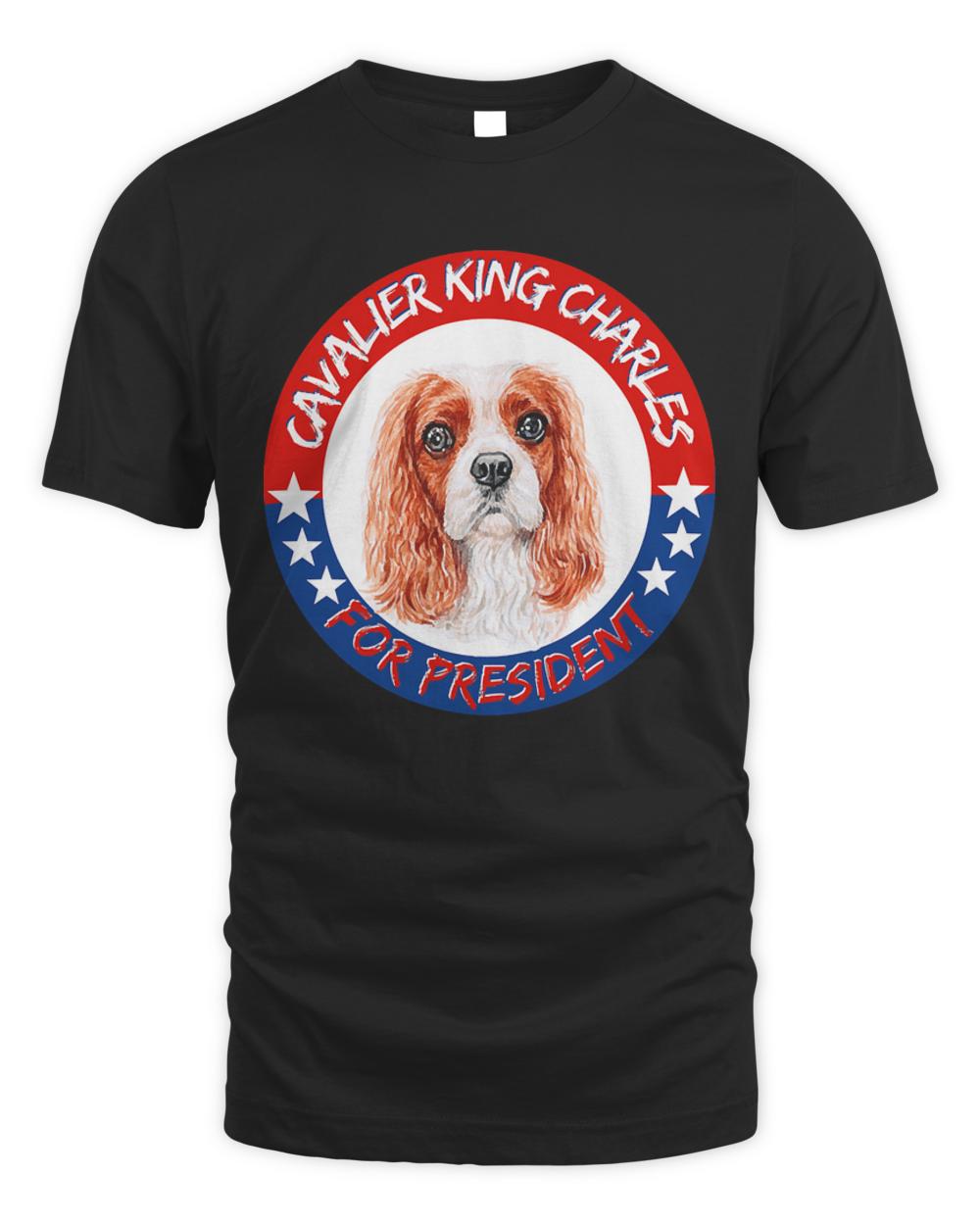 Cavalier King Charles Spaniel T- Shirt Cavalier King Charles Spaniel For President T-shirt sticker magnet coffee cup travel mug tote bag notebook T- Shirt