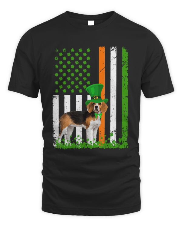 beagle saint patricks day dogs lover american flag