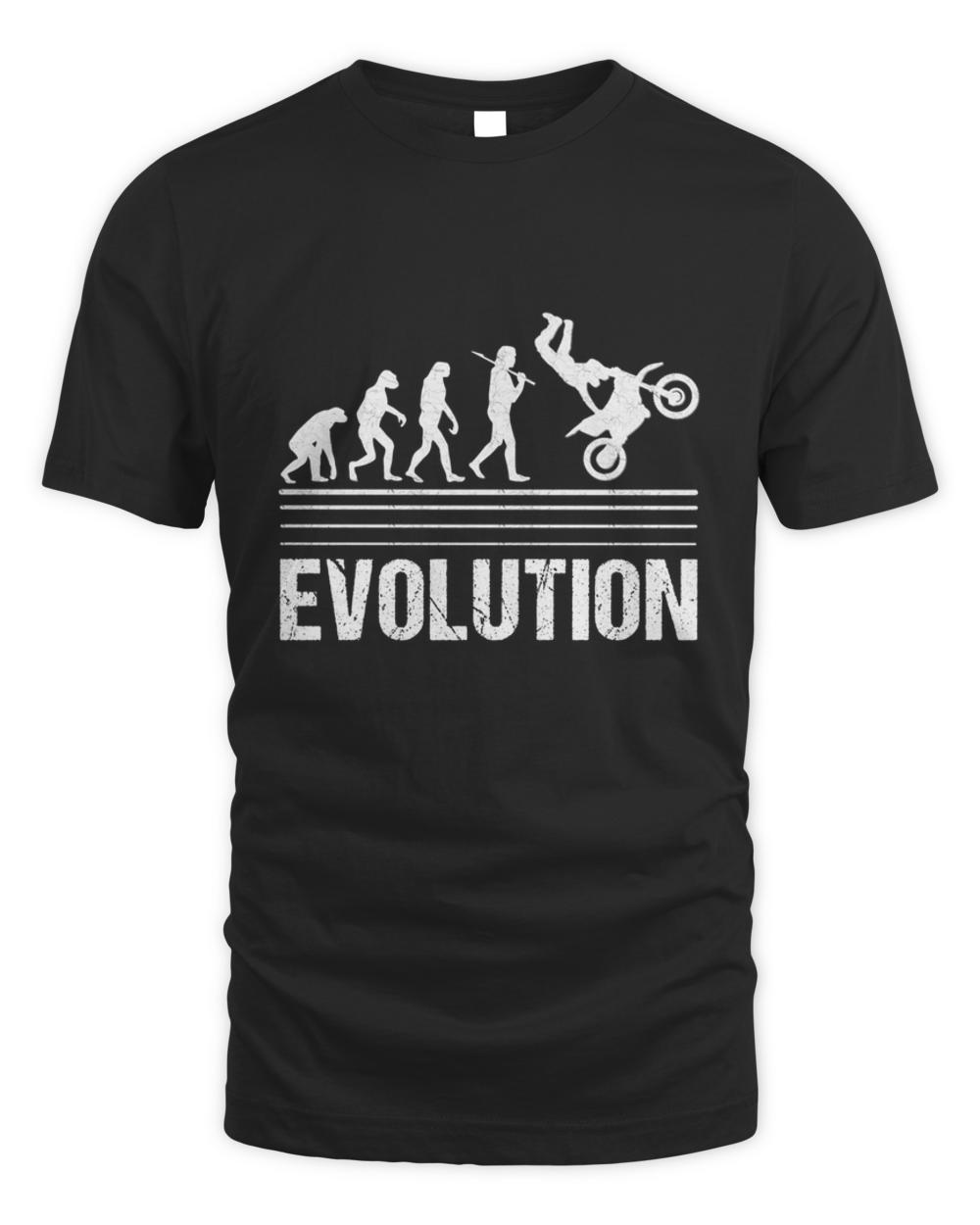 Official dirt bike rider evolution  vintage retro4921 t-shirt