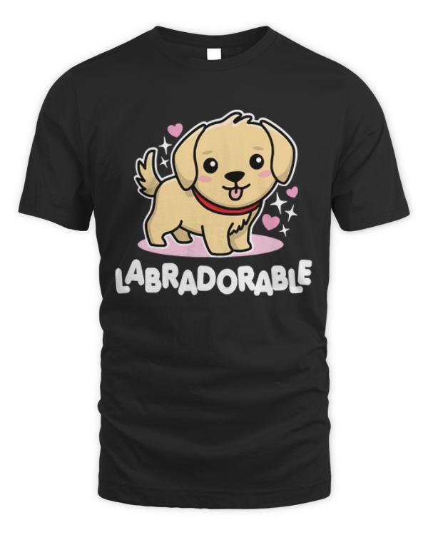 Labrador Lover T-ShirtLabradorable Cute Kawaii Labrador Dog T-Shirt_by DetourShirts_