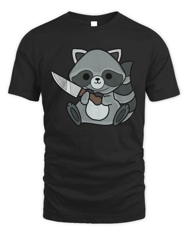 Racoon with a knife! T-Shirt