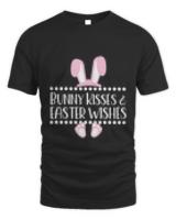 Official bunny kisses and easter wishes rabbit  best quotes for easter t-shirt