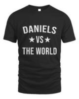 Official daniels vs the world family reunion last name team custom  t-shirt