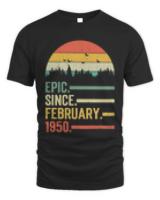 Official epic since february  perfect gift idea for men women t-shirt