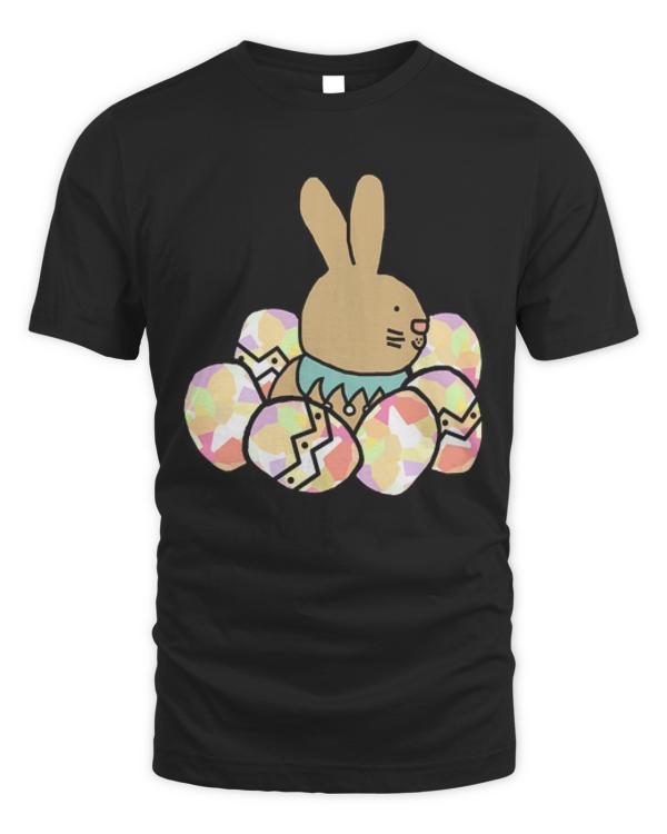 Easter T- Shirt Easter Bunny with All of the Easter Eggs T- Shirt