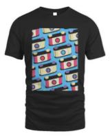 Pinhole Cameras T- Shirt Retro Pinhole Camera Pattern - True Summer Seasonal Color Palette T- Shirt