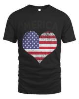 Independence Day T- Shirt Heart independence day T- Shirt