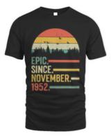 Official epic since november 1952 69th birthday gift 69 years old1893 t-shirt