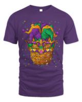 Pineapple Mardi Gras T- Shirt Pineapple Mardi Gras Carnival Jester Mask Funny Festival T- Shirt (1)