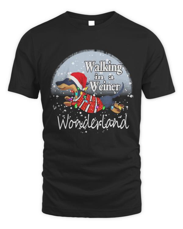 Weiner T- Shirt Walking in a Weiner Wonderland T- Shirt