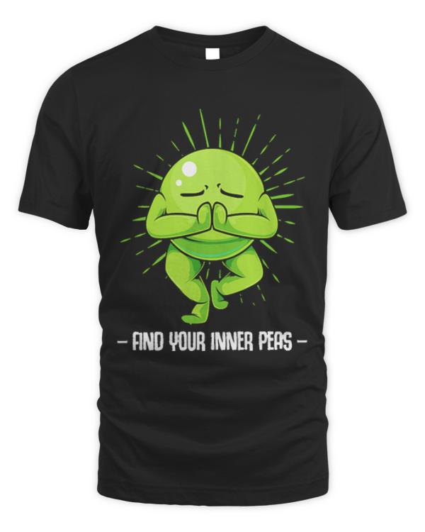 Vegetables T- Shirt Peas - Find Your Inner Peas - Funny Vegetable Pun T- Shirt