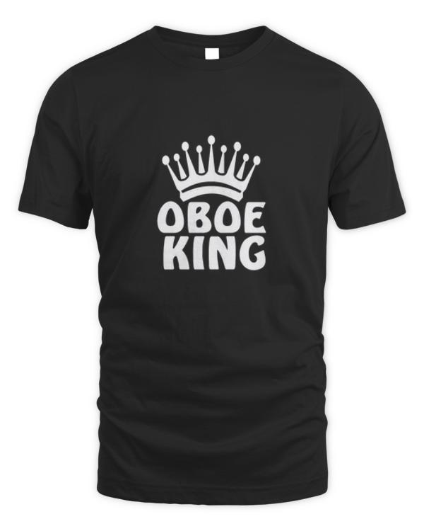 Nice oboe king crown music instrument musician gift t-shirt