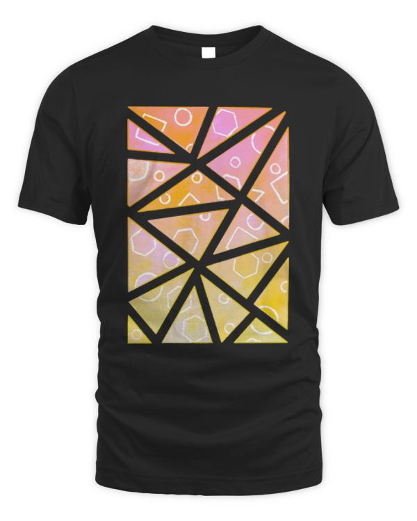 Geometric T- Shirt Sunset triangles T- Shirt