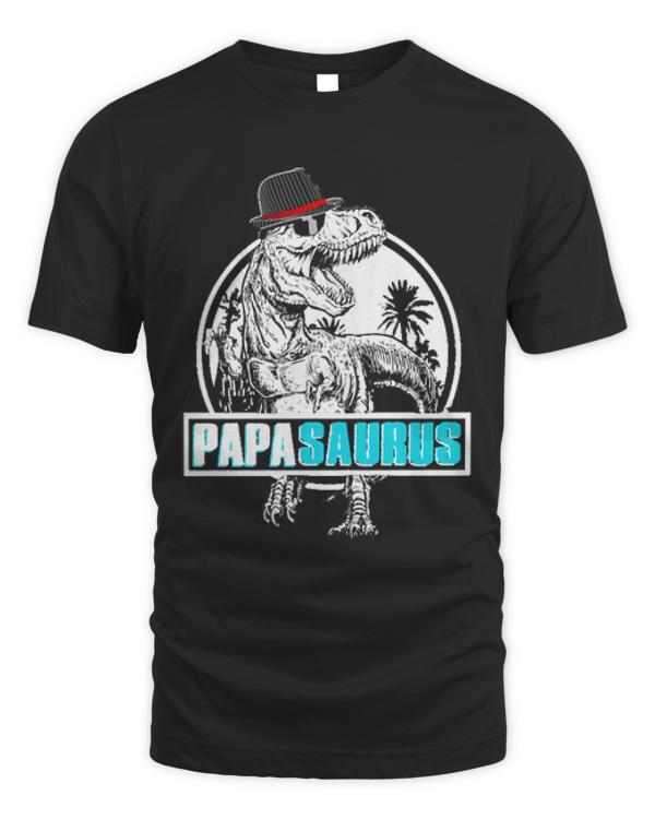 Papasaurus T- Shirt P A P A S A U R U S T Rex Dinosaur Fathers Day Gifts T- Shirt
