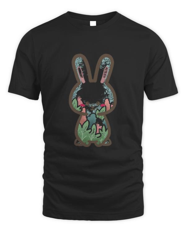 Bunny With Bushes Pattern
