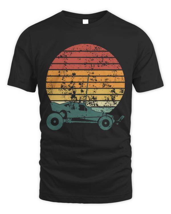 Vintage Rc Cars T- Shirt Vintage sunset  classic Rc buggy racing cars addict T- Shirt