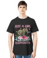 Original elephant lover just a girl who loves elephants  t-shirt