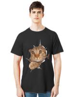 Cat T- Shirt Sweet Kitten Torn Cloth - Funny Cat Lover Cat Owner Cat Lady T- Shirt