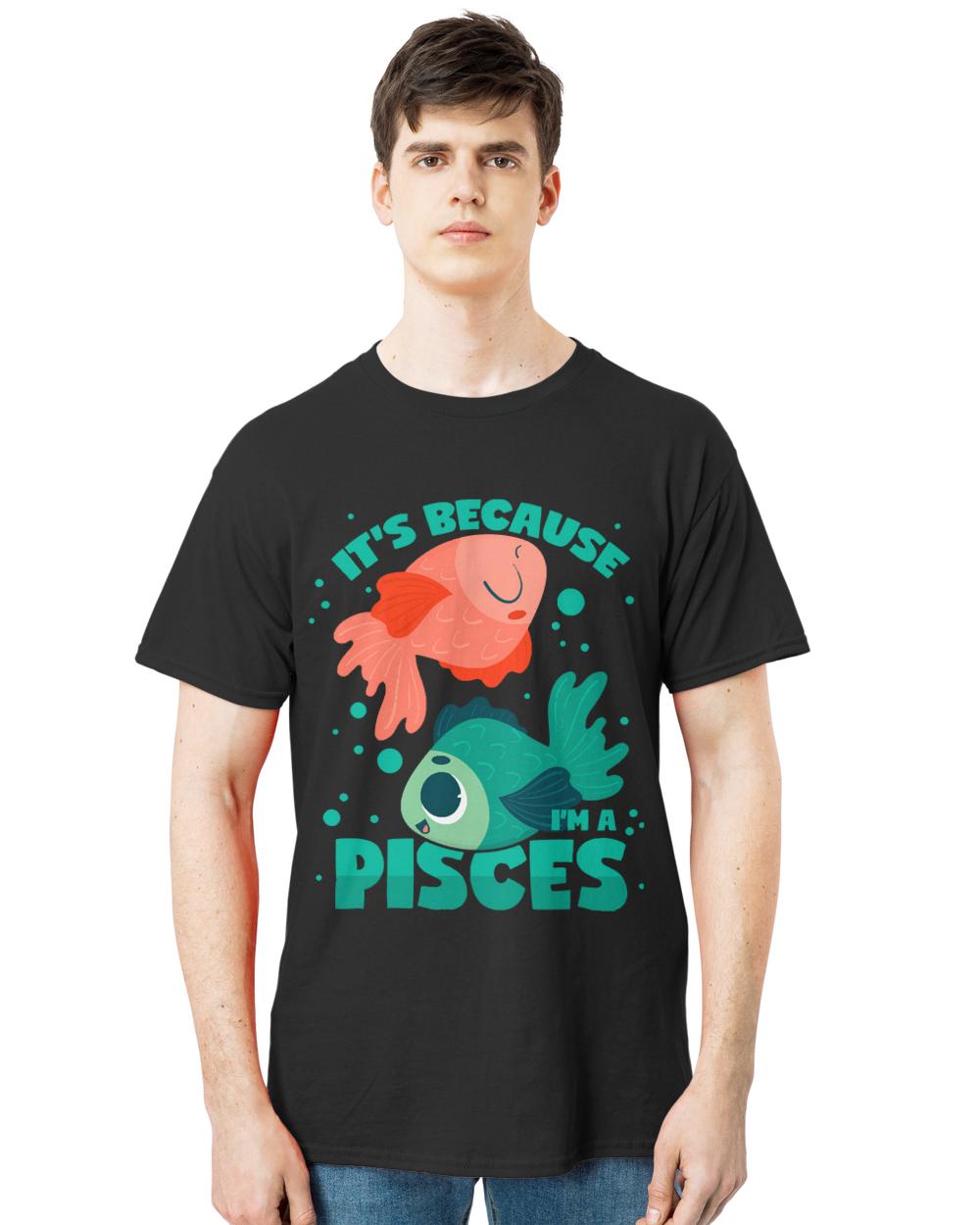 Pisces T- Shirt Pisces Horoscope Star Sign T- Shirt