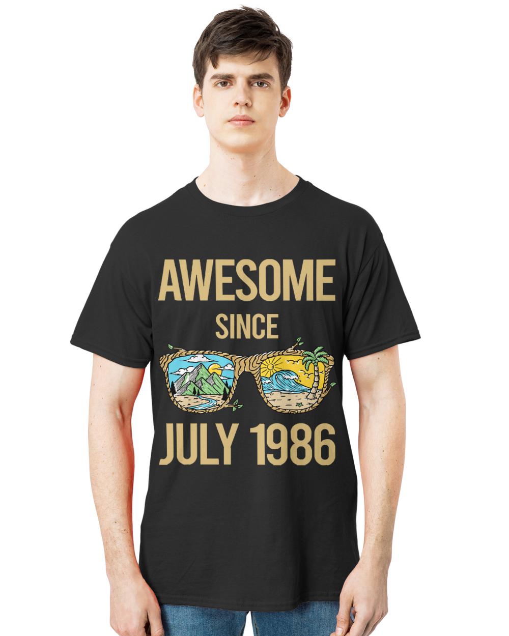 July 1986 T- Shirt Landscape Art - July 1986 T- Shirt