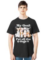 Pet All The Dogs T-ShirtMy Goal Pet All The Dogs Funny Dog Lover Cute Vintage T-Shirt_by DetourShirts_