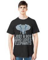 Nice just a boy who loves elephants  elephant lover t-shirt