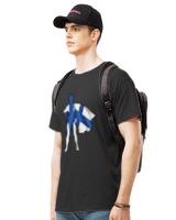 Finland Flag T- Shirt Finland Hero Wearing Cape of Finland Flag Hope and Peace Unite in Finland T- Shirt