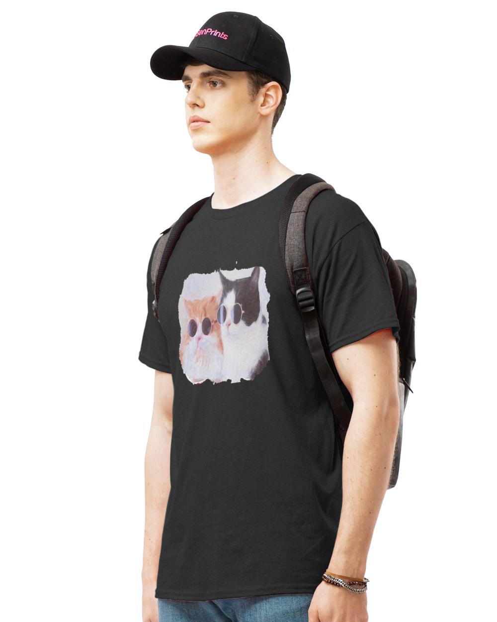 Cat Lover Gifts T- Shirt Cute Cat Couple T- Shirt