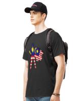 Malaysian Flag T- Shirt Malaysian Hero Wearing Cape of Malaysia Flag Proud To Be Malaysian Team T- Shirt