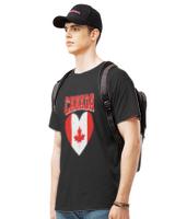 Canada T- Shirt Heart Canadian Flag Maple Leaf Canda Day Canada T- Shirt