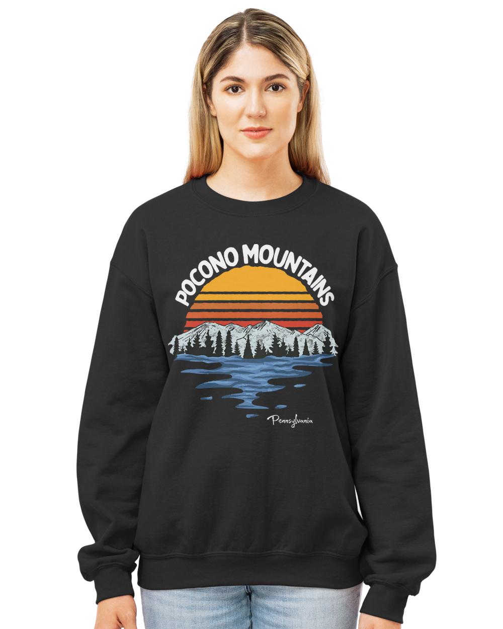 Pocono Mountains T- Shirt Pocono Mountains Pennsylvania Vintage Art T- Shirt