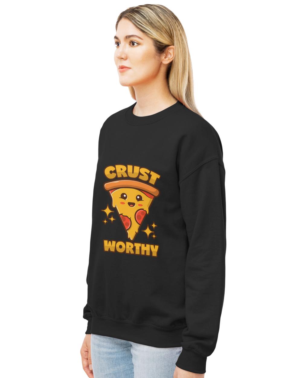Pizza T- Shirt Trustworthy Pizza Crust Crustworthy T- Shirt