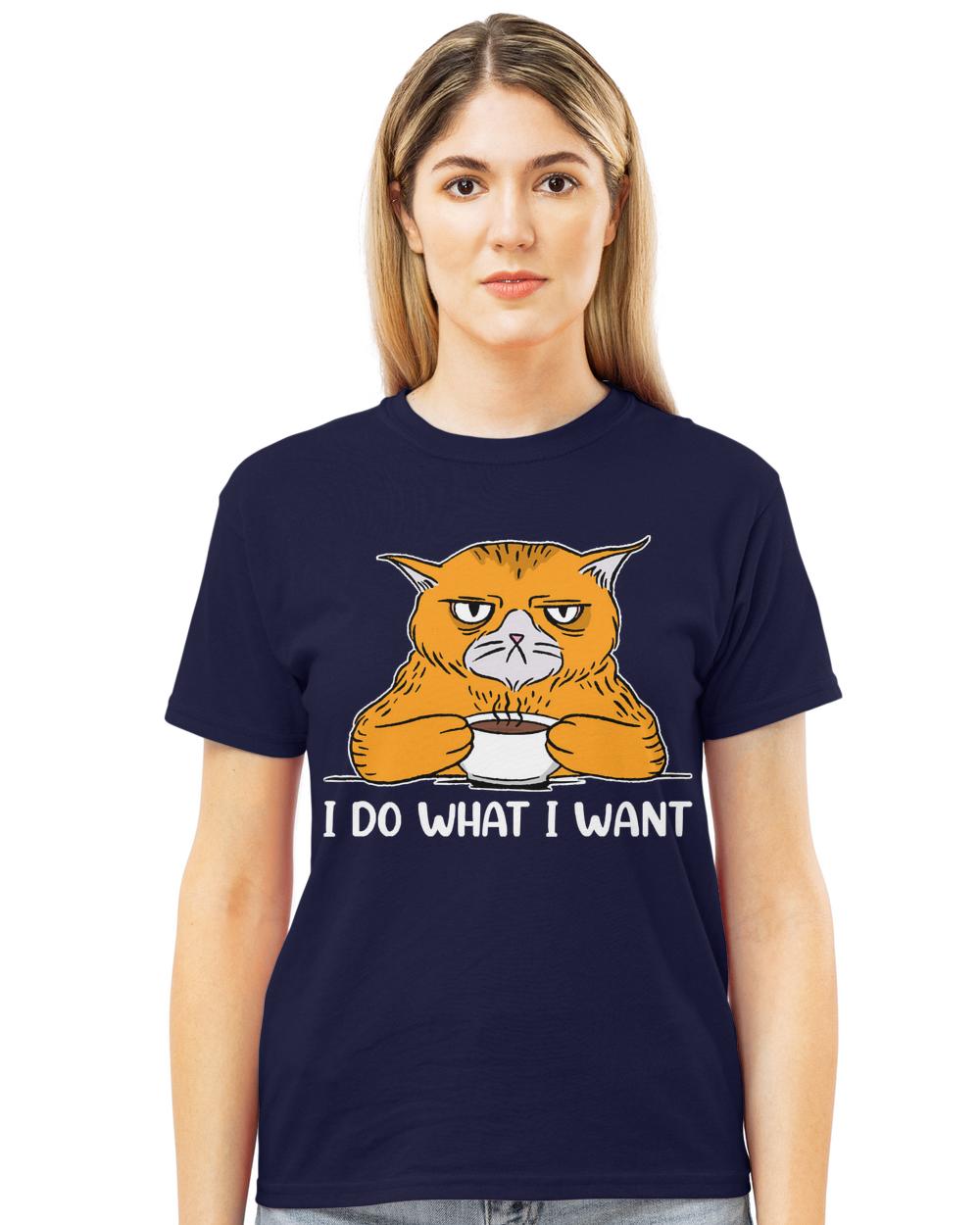 Sarcastic Cat T- Shirt I do What I Want Funny Sarcastic Cat T- Shirt (2)